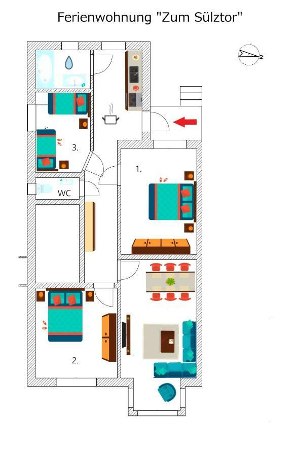 Zum Suelztor Apartment Luneburg Bagian luar foto